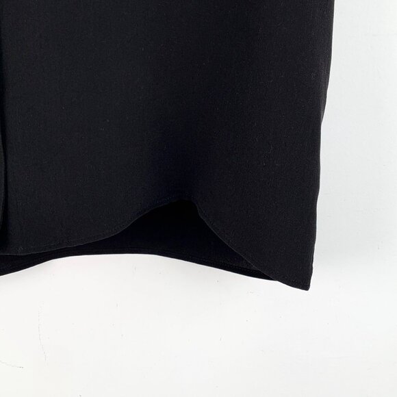 Miu Miu Black silk puff short-sleeve button-up shirt - Picture 4 of 9